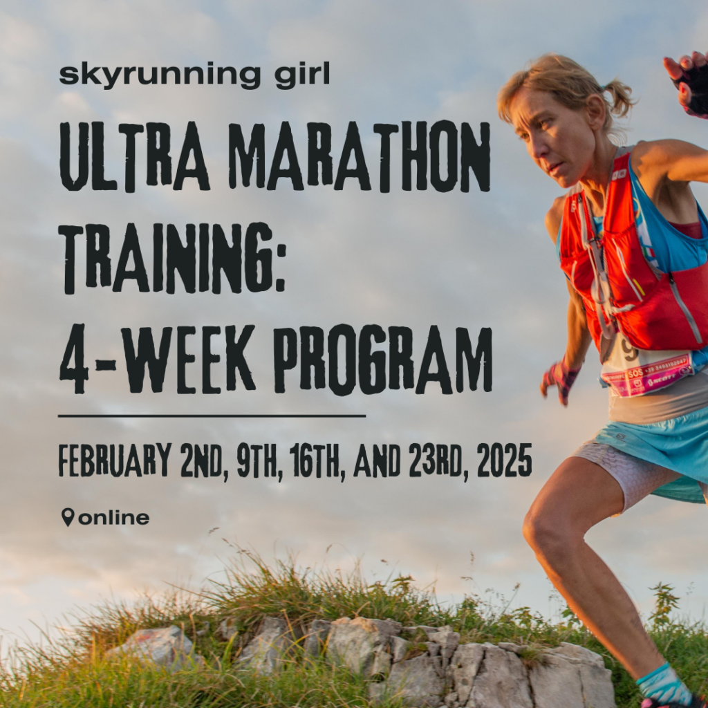 ultra marathon running skyrunning girl 4 week training program online class course all levels